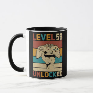 Level 59 Unlocked 59th Birthday 59 Years Old Mug