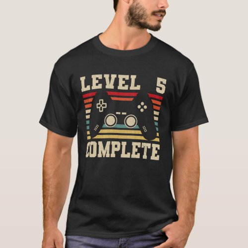 Level 5 Complete 5th Anniversary Video Gamer T_Shirt