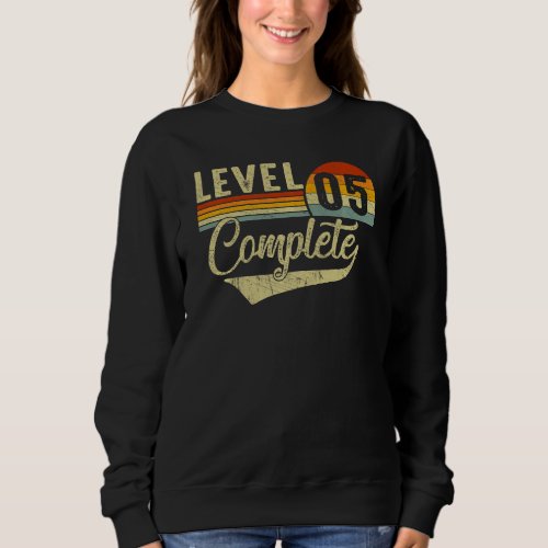 Level 5 Complete Retro Video Gamers Couple 5th Ann Sweatshirt