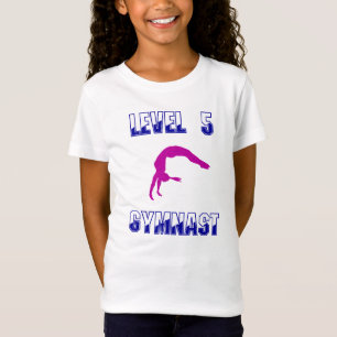 Level 5 Gymnast Blue and Magenta Gymnastics T-Shirt