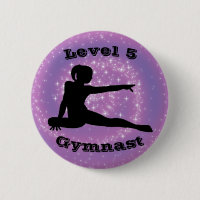 Level 5 Gymnast - Girls Gymnastics Button