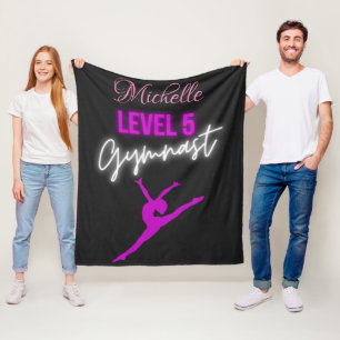 Level 5 Gymnast Personalized Fleece Blanket
