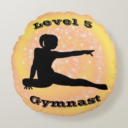 Level 5 Gymnast Round Pillow