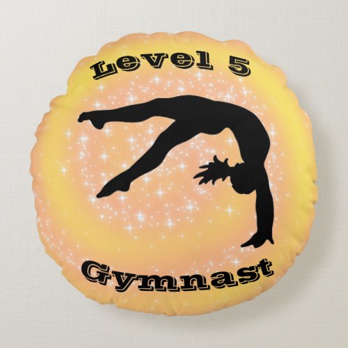 Level 5 Gymnast Round Pillow