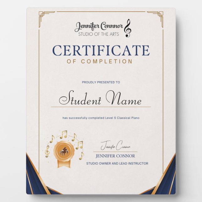 Level 5 Piano Plaque (Front)