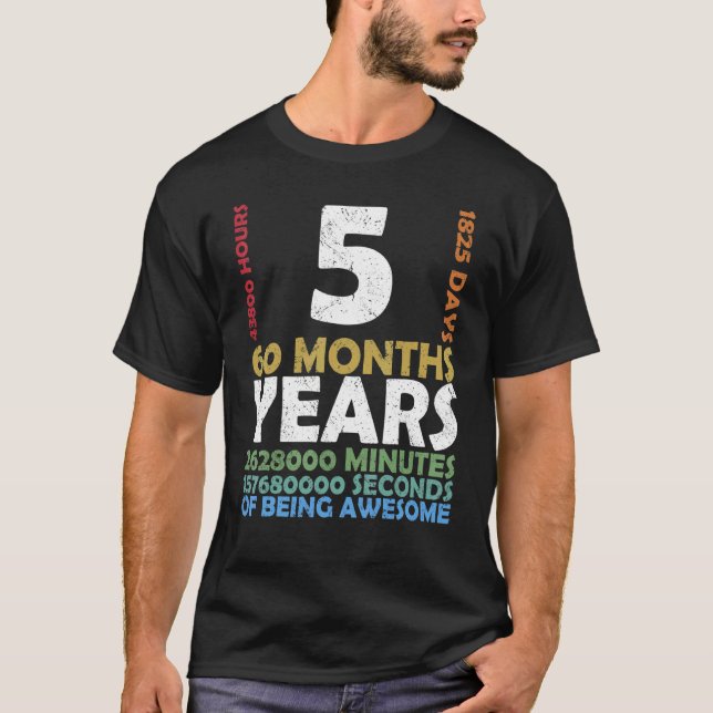 Level 5 Unlocked Video Game 5th Birthday Party Ret T-Shirt (Front)