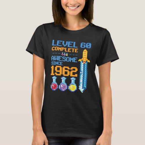 Level 60 Unlocked Video Game 60th Birthday Party R T_Shirt