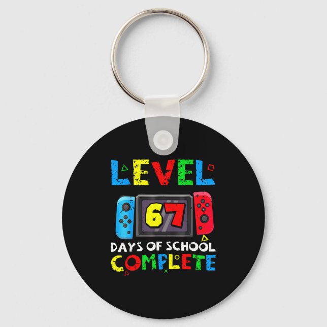Level 67 Days Of School Complete Six Seven Meme Ki Keychain (Front)