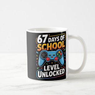 Level 67 Days Of School Unlocked Boys 67th Day Of  Coffee Mug
