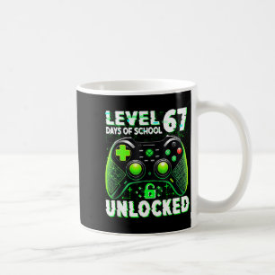 Level 67 Days Of School Unlocked Gamer Video Funny Coffee Mug