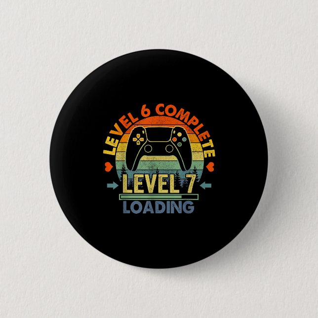 Level 6 Complete 6 Anniversary Gift 6th Wedding An Button (Front)