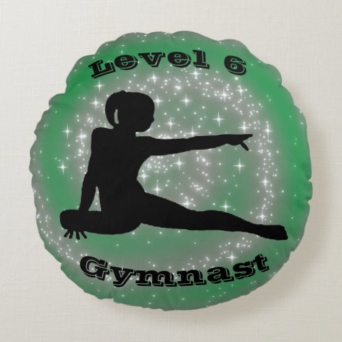 Level 6 Gymnast Round Pillow