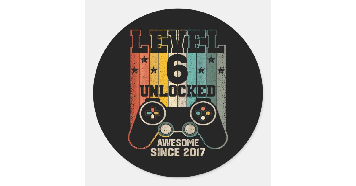 Level 6 Unlocked Awesome 2017 Boy Video Game 6th B Classic Round ...