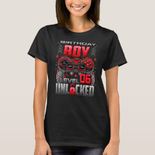 Level 6 Unlocked Awesome Since 2016 6th Birthday G T-Shirt