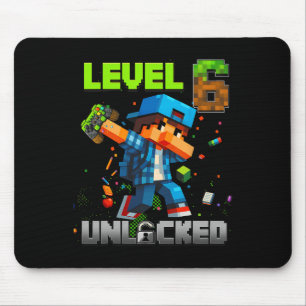 Level 6 Unlocked Funy Birthday Boy Pixel Gamer 6th Mouse Pad