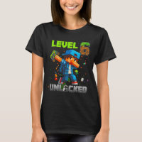 Level 6 Unlocked Funy Birthday Boy Pixel Gamer 6th