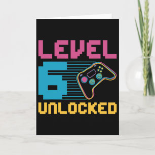 Level 6 Unlocked Gaming Birthday Card