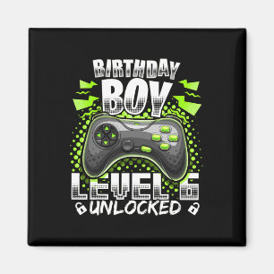 Level 6 Unlocked Video Game 6th Birthday Gamer Gif Magnet