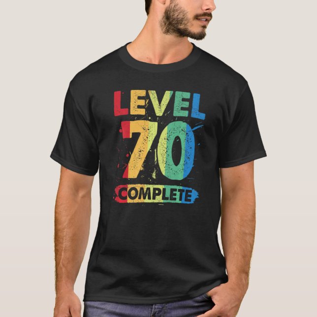 Level 70 Complete 70th Wedding Anniversary 70 Year T-Shirt (Front)