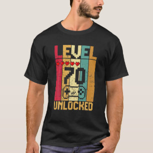 Level 70 Unlocked Awesome 1952 Video Game 70Th Bir T-Shirt
