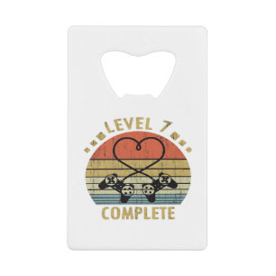 Level 7 Complete - 7th Wedding Anniversary Gift Vi Credit Card Bottle Opener