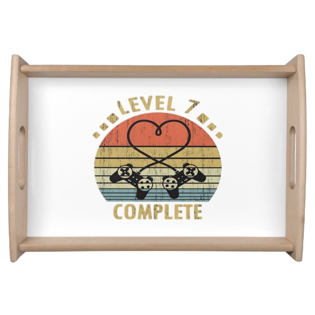 Level 7 Complete - 7th Wedding Anniversary Gift Vi Serving Tray (Front)