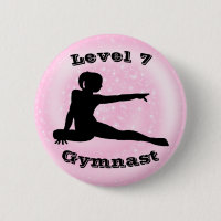 Level 7 Gymnast - Girls Gymnastics Button