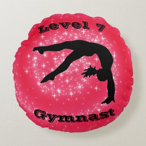 Level 7 Gymnast Round Pillow