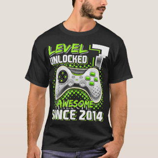 Level 7 Unlocked Awesome 2014 Video Game 7th Birth T-Shirt