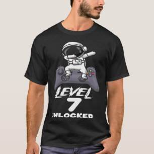 Level 7 unlocked Gamer Astronaut 7th Birthday BOYS T-Shirt