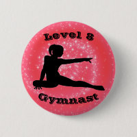 Level 8 Gymnast - Girls Gymnastics Button
