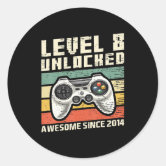 Level 8 Unlocked Video Games 8th Birthday' Sticker