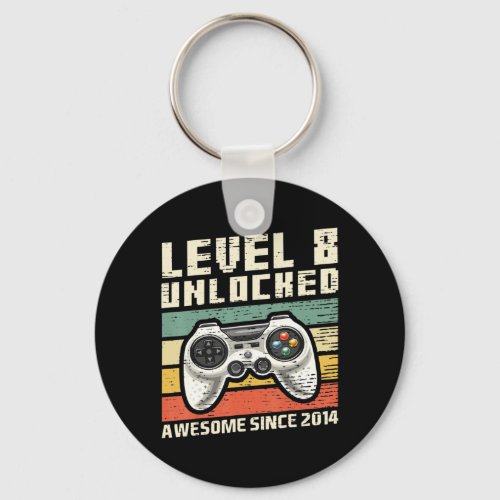 Level 8 Unlocked Awesome 2014 Video Game 8th Birth Keychain