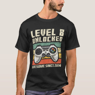 Level 8 Unlocked Awesome 2014 Video Game 8th Birth T-Shirt