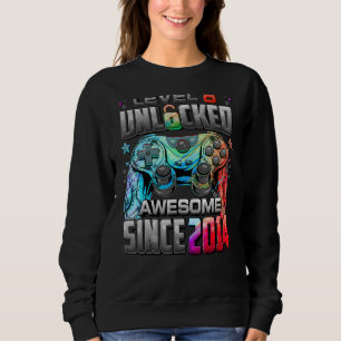 Level 8 Unlocked Awesome Since 2014 8th Birthday G Sweatshirt
