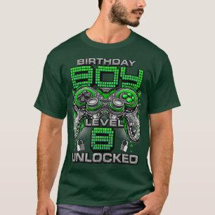 Level 8 Unlocked Awesome Since 2015 8th Birthday G T-Shirt