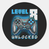 Level 8 Unlocked Video Games 8th Birthday' Sticker