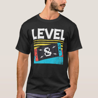 Level 8Th Birthday Boy 8 Years Old Video Games 8 U T-Shirt