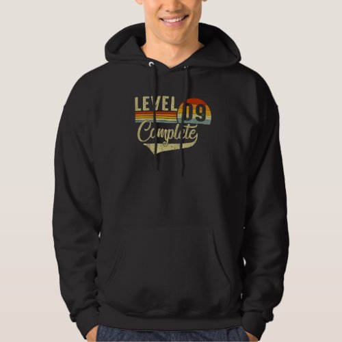Level 9 Complete Retro Video Gamers Couple 9th Ann Hoodie