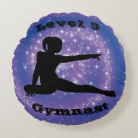 Level 9 Gymnast Round Pillow