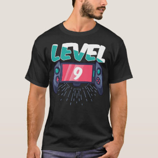 Level 9 Unlocked 9th Birthday Gamer T-Shirt