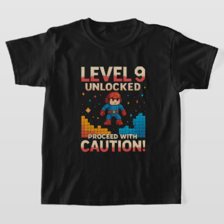 LEVEL 9 UNLOCKED - 9th Birthday Gift For Gamer T-Shirt