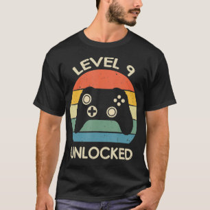 Level 9 Unlocked 9th Gaming Birthday Controller Ga T-Shirt