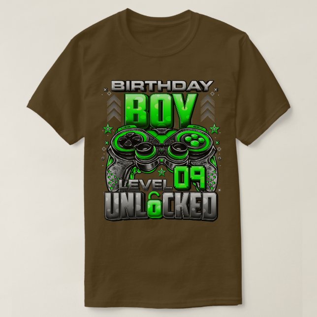 Level 9 Unlocked Awesome Since 2014 9th Birthday G T-Shirt (Design Front)