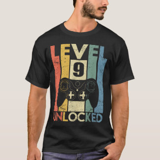 Level 9 Unlocked Funny Video Gamer 9Th T-Shirt