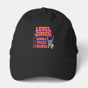 Level check gamer humor for gaming fans performance cap