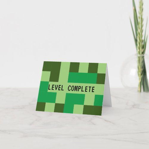 Level Complete Gamers Thank You Card