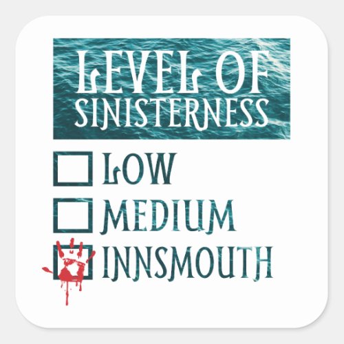 Level of Innsmouth Lovecraft Square Sticker