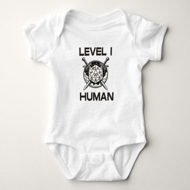 Level One Human Gaming  Baby Bodysuit (Front)