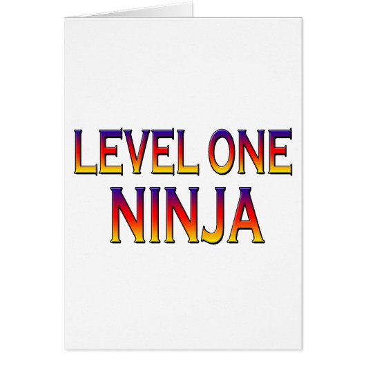 Level one ninja cards (Front)